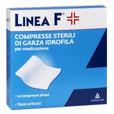 GARZA COMPRESSA IDROFILA LINEA F 12/8 36X40 CM 12 PEZZI