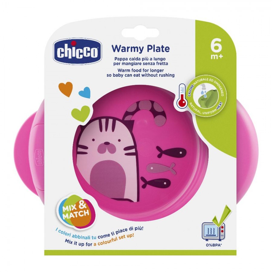 CHICCO PIATTO PAPPACALDA 6 MESI+ ROSA