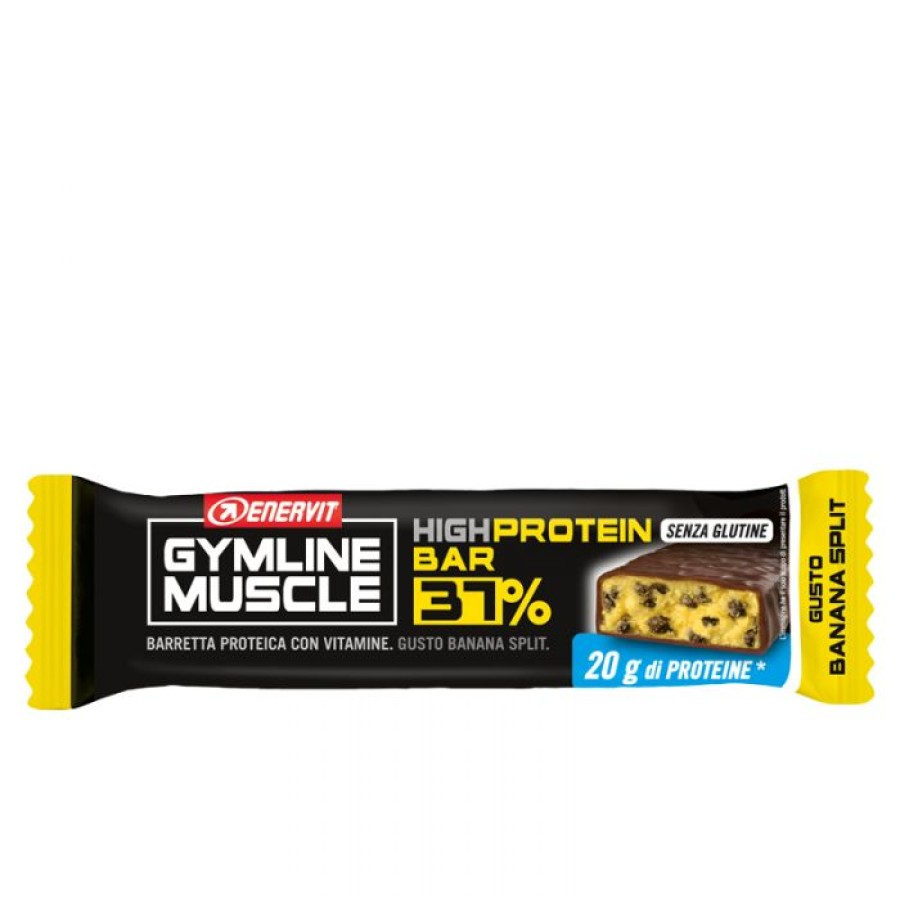 GYMLINE MUSCLE HIGH PROTEIN BAR 37% BANANA SPLIT 54 G