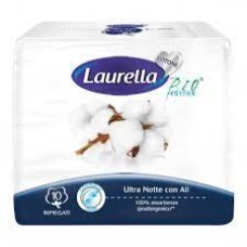 ASSORBENTE LAURELLA PER DONNA IN COTONE ULTRA ALI NOTTE 10 PEZZI