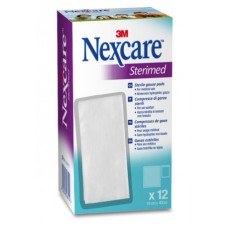 GARZA COMPRESSA NEXCARE STERIMED IN COTONE 20 FILI 18X40CM MULTILINGUAL 12 PEZZI