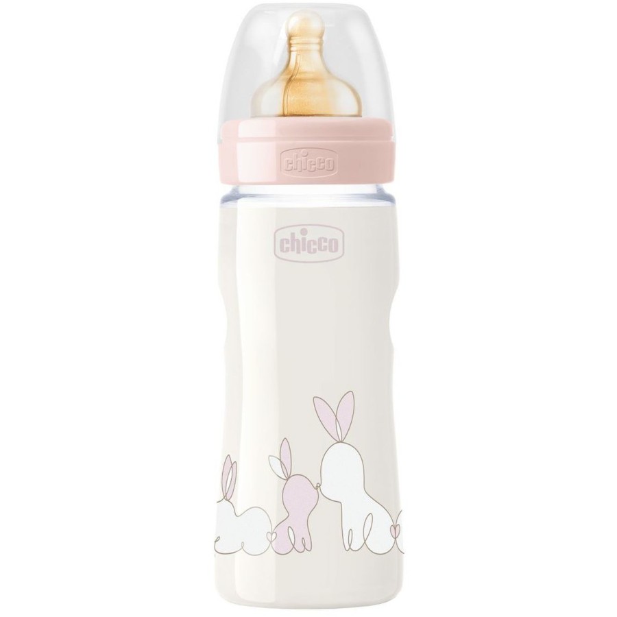 CHICCO BIBERON ORIGINAL 330ML TOUCH REGULAR GIRL CON TETTARELLA IN CAUCCIU'