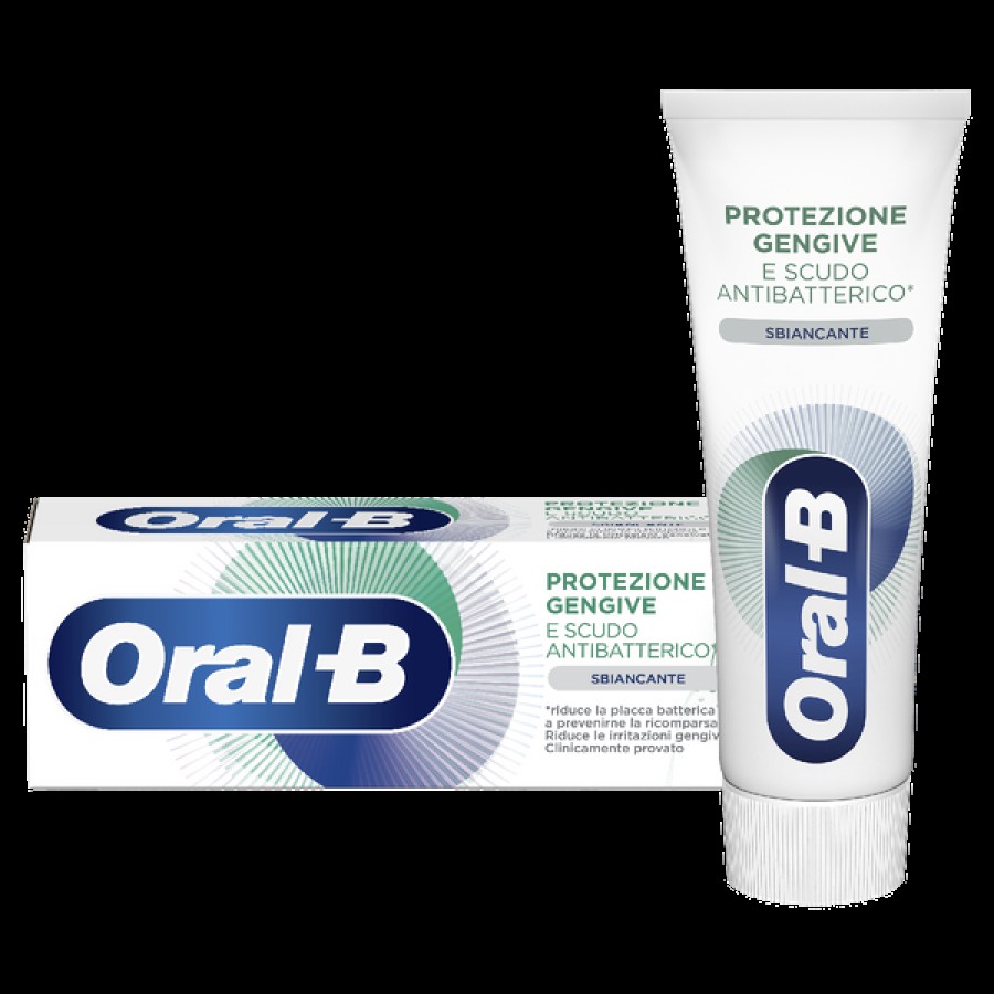 ORALB PROTZIONE GENGIVE E SCUDO ANTIBATTERICO SBIANCANTE 75 ML