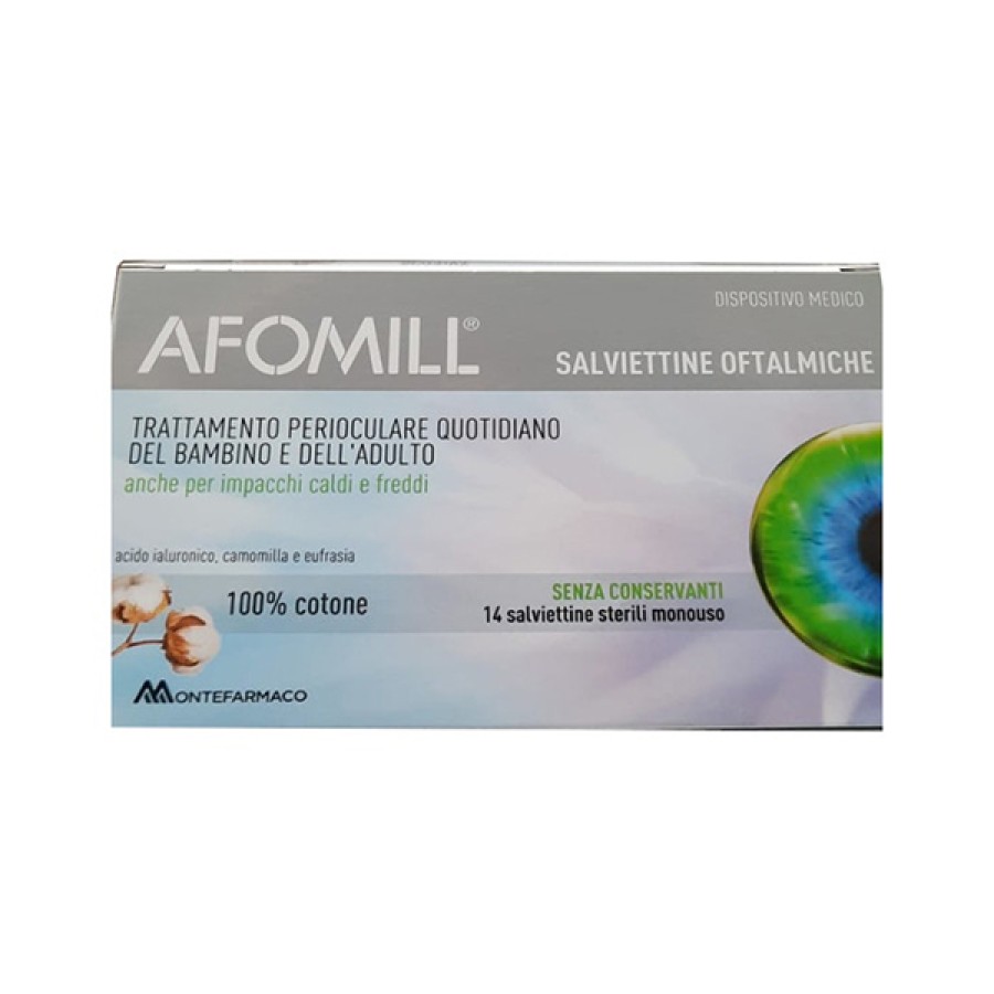 AFOMILL SALVIETTINE OFTALMICHE 14 PEZZI