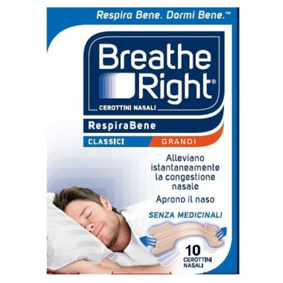 CEROTTI NASALI BREATH RIGHT CLASSICI GRANDI 10 PEZZI