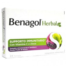 BENAGOL HERBAL FRUTTI DI BOSCO 24 PASTIGLIE