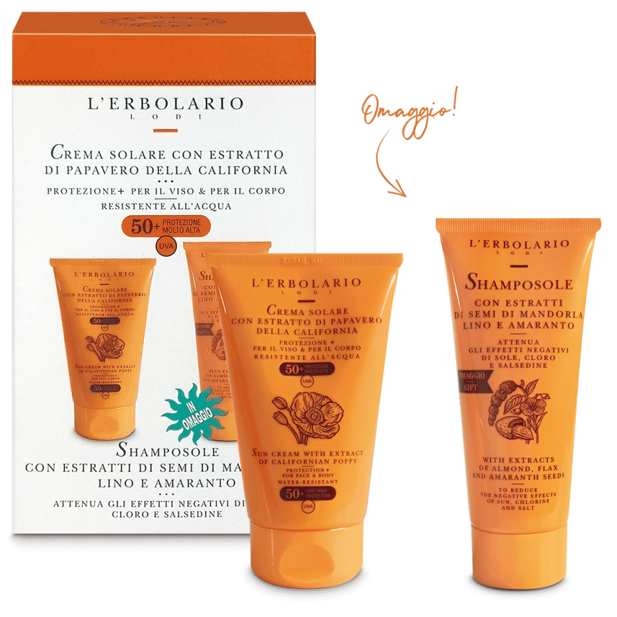 KIT SOLARE CREMA SOLARE SPF50+ 125 ML + OMAGGIO SHAMPOOSOLE 100 ML