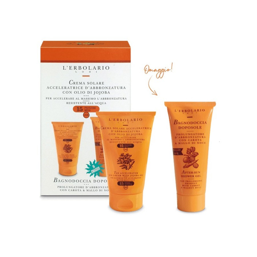 KIT SOLARE CREMA SOLARE ACCELERATRICE SPF15+ 125 ML + OMAGGIO BAGNODOCCIA DOPOSOLE 100 ML