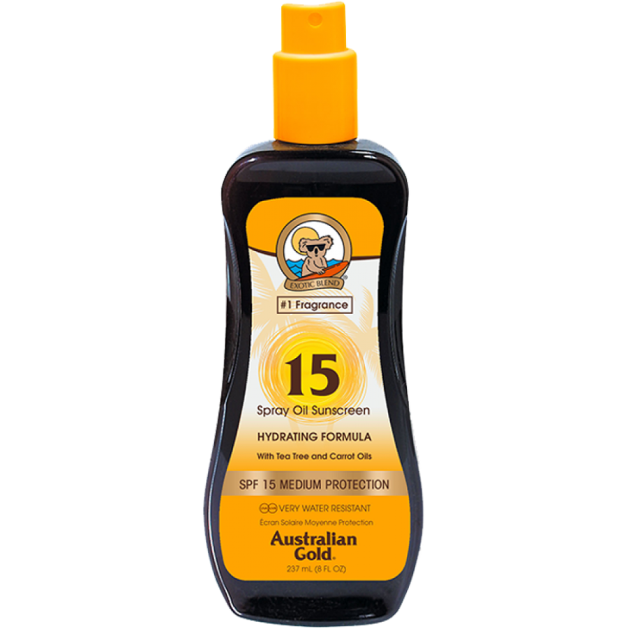 AUSTRALIAN GOLD PROTEZIONE SOLARE SPF 15 OIL SPRAY CON CAROTA 237 ML