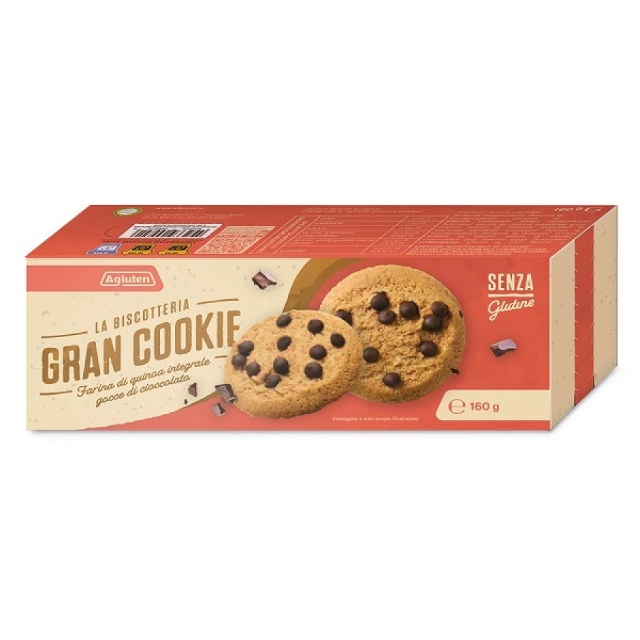 AGLUTEN GRAN COOKIE FARINA QUINOA INTEGRALE E GOCCE DI CIOCCOLATO 160 G