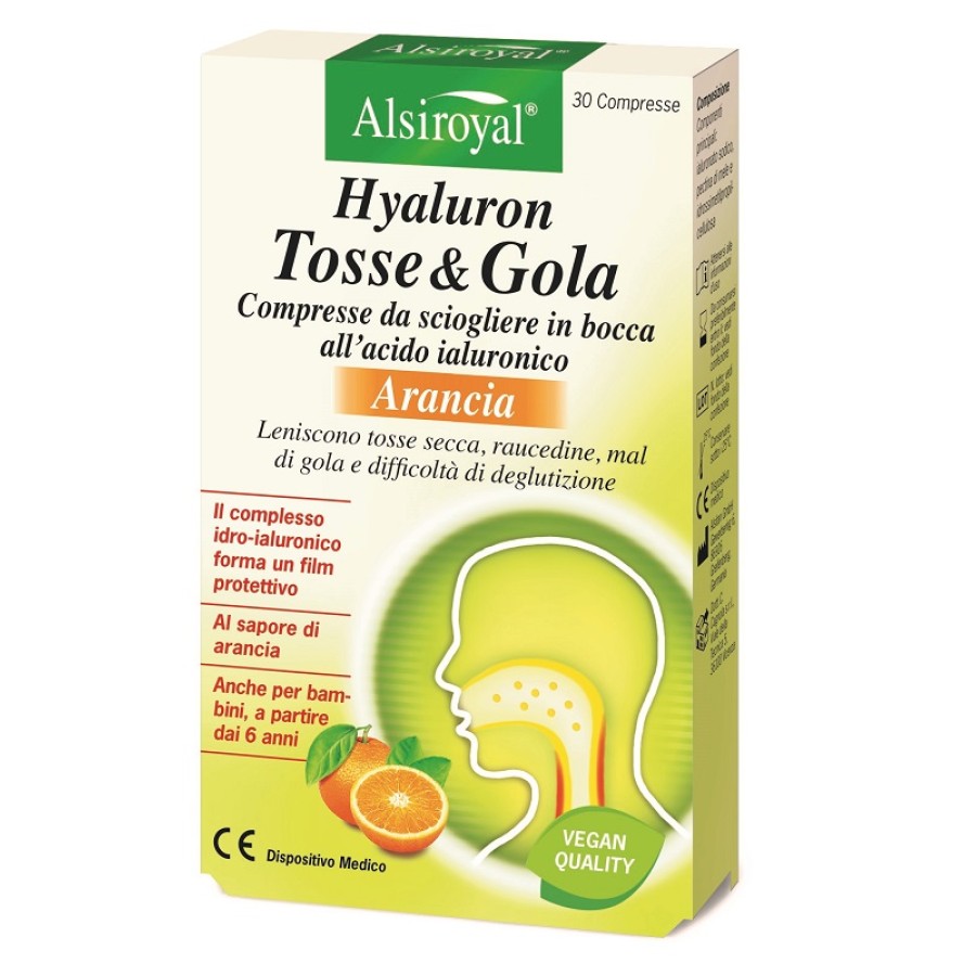 HYALURON TOSSE&GOLA ARANCIA 30 COMPRESSE