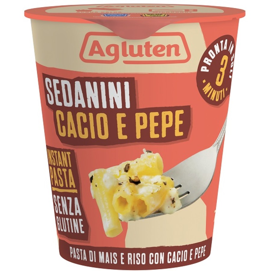 AGLUTEN SEDANINI CACIO E PEPE 70 G