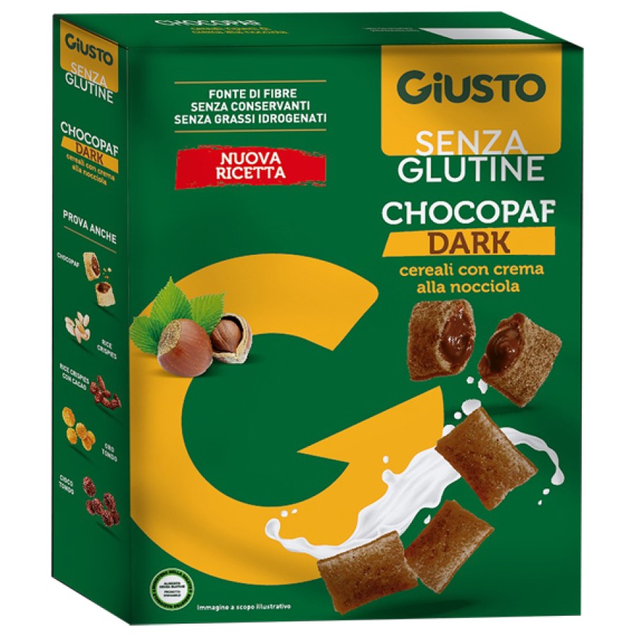 GIUSTO SENZA GLUTINE CHOCOPAF DARK 250 G