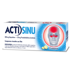 ACTISINU 12 COMPRESSE 200 MG + 30 MG