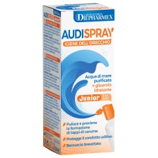 AUDISPRAY JUNIOR SOLUZIONE DI ACQUA DI MARE IPERTONICA SPRAY SENZA GAS IGIENE ORECCHIO 25ML