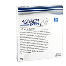 AQUACEL AG EXTRA MEDICAZIONE CON IONI ARGENTO 10X10 CM 10 PEZZI