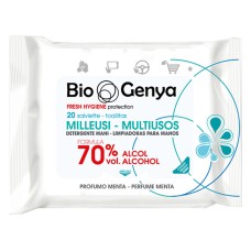 BIOGENYA MILLEUSI IGIENIZZANTI 70% ALCOOL SALVIETTE 20 PEZZI