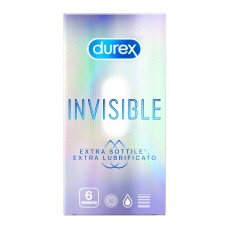 DUREX INVISIBLE EXTRA LUBRIFICANTE 6 PEZZI